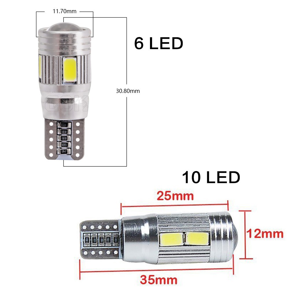 T10 LED W5W 168 501 194 Canbus Putih NO OBC error T10 LED 5630