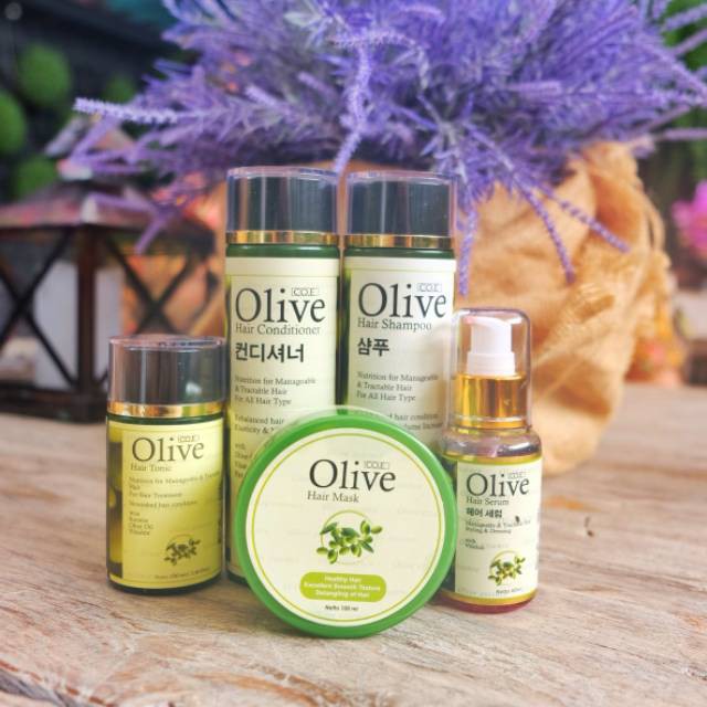 SYB Olive Paket 5in1 Shampo+Kondisioner+Tonic+Masker+Serum l Ampuh Menebalkan &amp; Memanjangkan Rambut