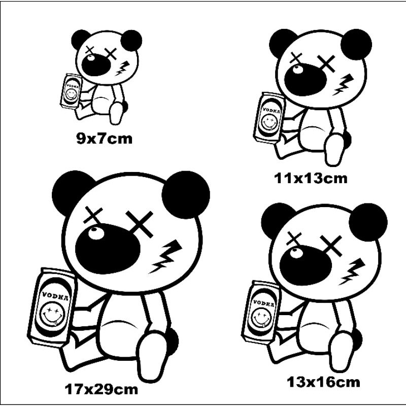 Stiker Panda Lucu Stiker Laptop Kaca Mobil Visor