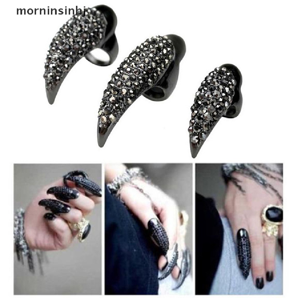 Mor Cincin Gothic Punk Hiasan Berlian Imitasi Untuk Kostum Halloween