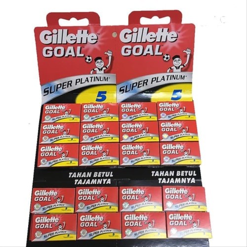 GILLETTE Goal Merah Pisau Silet / Refill Gillette Goal Klik isi 5pcs