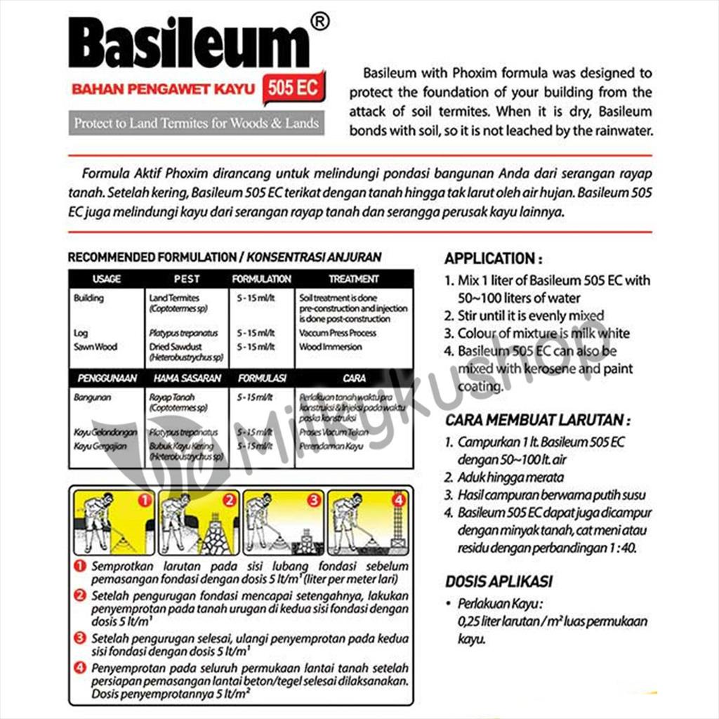 BASILEUM 505 EC 500 ML OBAT ANTI RAYAP