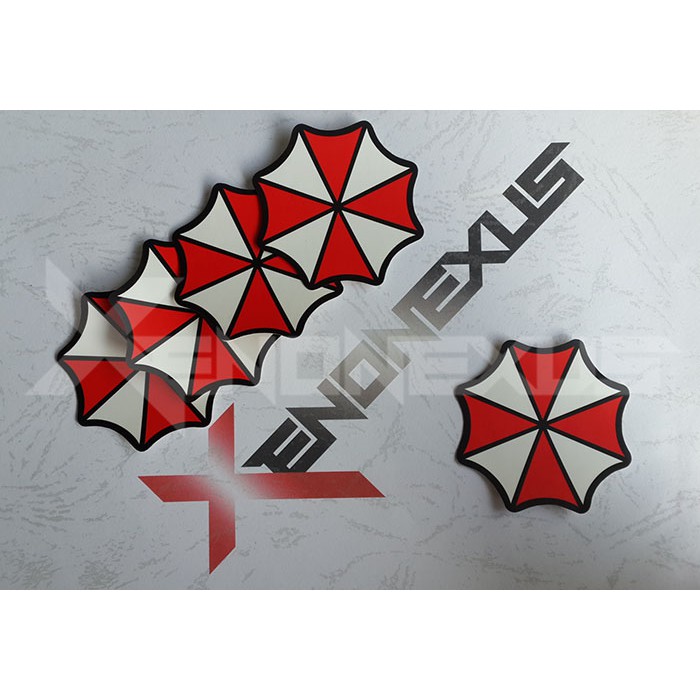 Stiker logo Umbrella Corp, Resident Evil