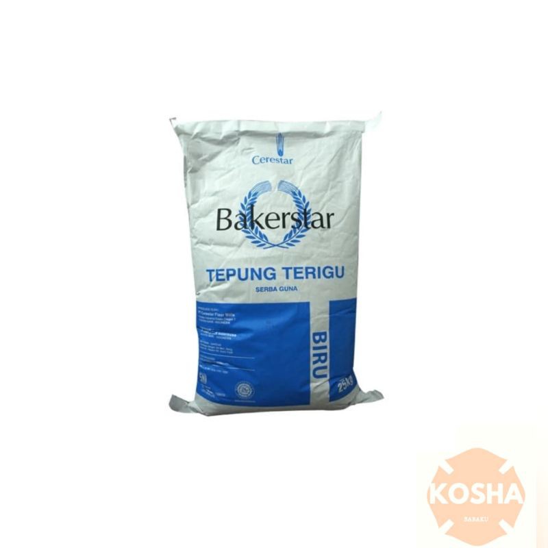 

tepung terigu/tepung bakerstar biru 1kg(repack)/1bag(25kg)