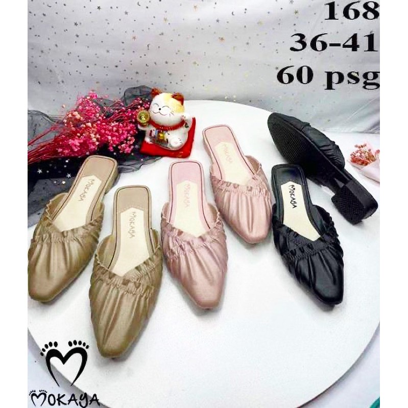 Sandal Sepatu Slop Kerut Import Mokaya 168