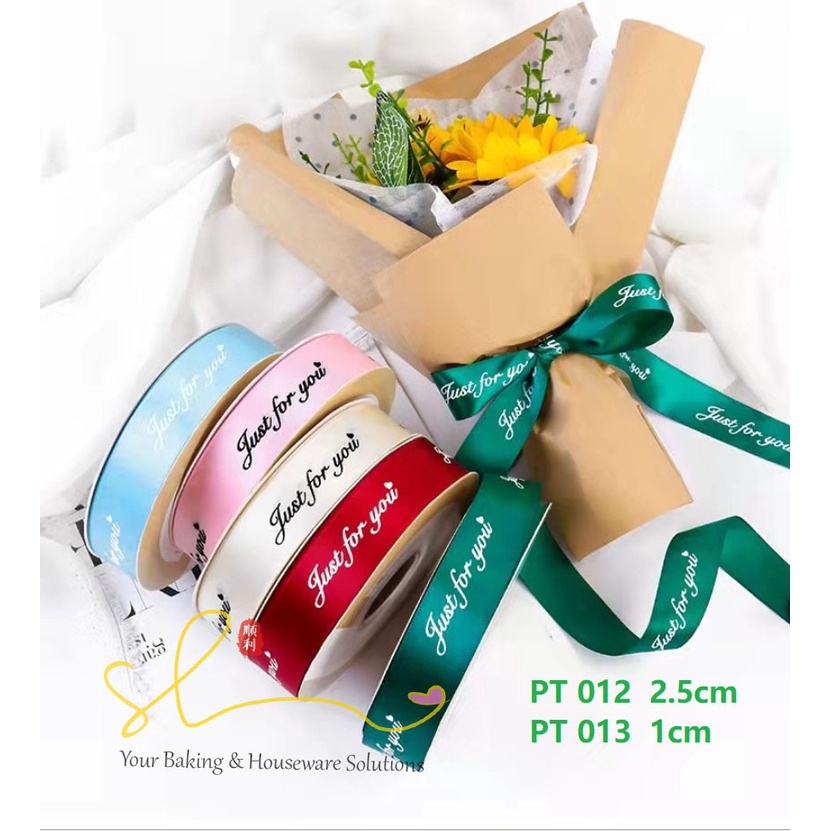 

Pita Satin Just For You U Kado Hadiah Hiasan Kue Valentine Bunga Bingkisan 1cm