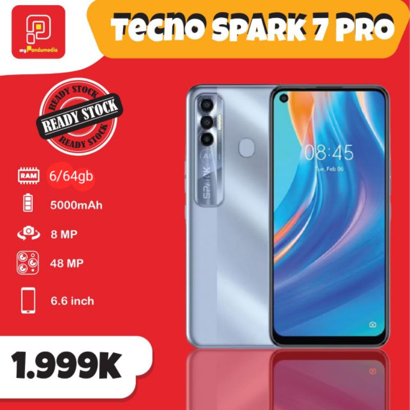 TECNO SPARK 7 PRO 6/64GB 5000mAh 4G
