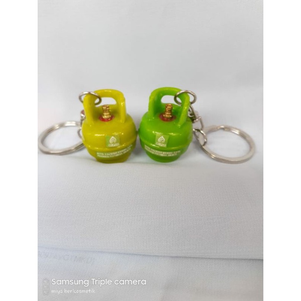 Gantungan kunci miniatur tabung gas elpigi