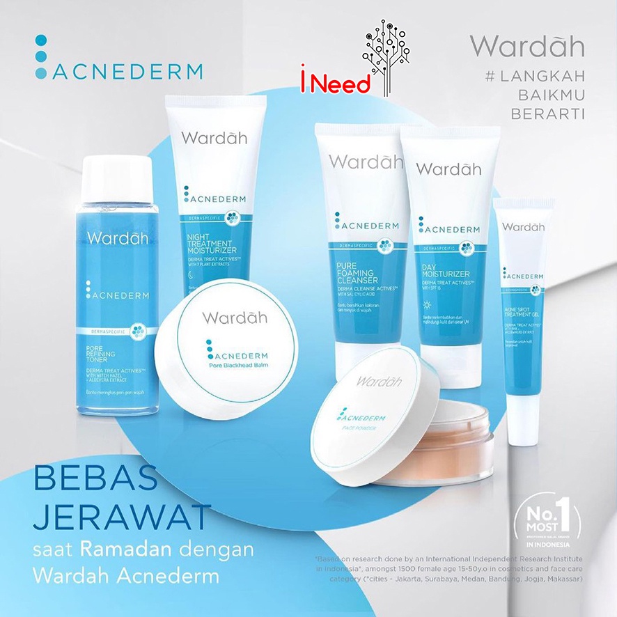 (INEED) WARDAH Acnederm Series | WARDAH ACNEDERM Mengatasi Jerawat Dan Bekas Jerawat - WARDAH ACNE DERM