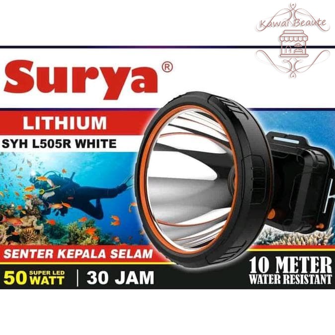 PROMO HEADLAMP / SENTER KEPALA SURYA SELAM SYH L505R 50 WATT ANTI AIR