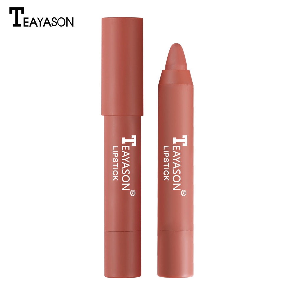 TEAYASON LIPSTICK CRAYON LIPSTIK KRAYON LIPSTICK PEN NATURAL MATTE WATERPROOF 12 WARNA