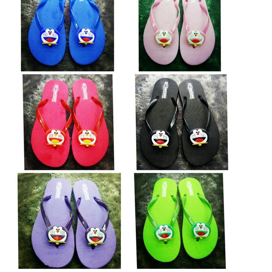 Barang Asli New Sandal  Jepit Cantik Doraemon  SJD 01 