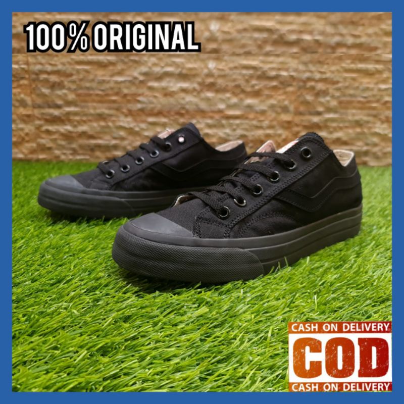 SEPATU SEKOLAH KULIAH PRIA WANITA UNISEX / SEPATU KASUAL LAKKER ORIGINAL FULL BLACK / SEPATU SNEAKERS ORIGINAL COWOK CEWEK COUPLE PROMO