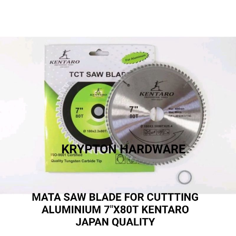 MATA GERGAJI POTONG TCT ALUMINIUM 7&quot;X80T KENTARO JAPAN QUALITY