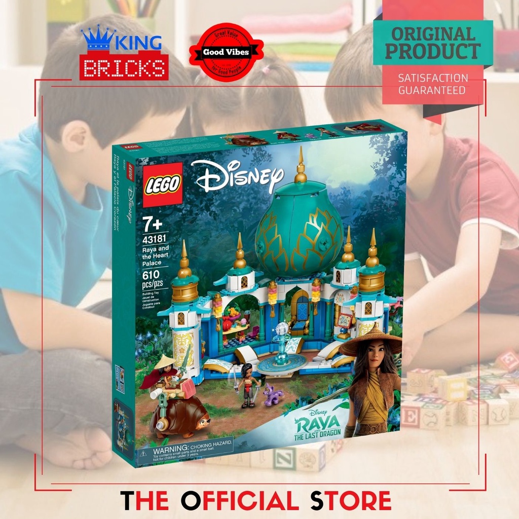 LEGO Original DISNEY 43181 Raya and the Heart Palace - Mainan Anak Perempuan Film  Istana Naga