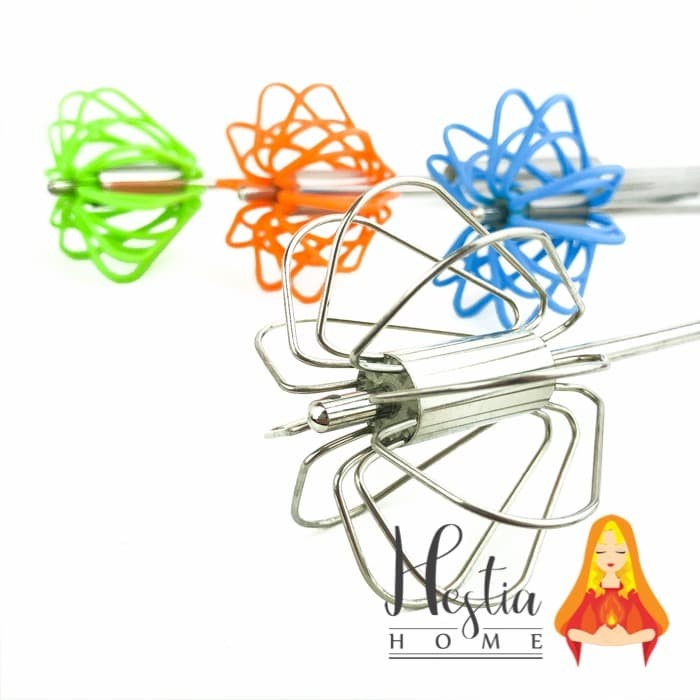 Hand Mixer Kocokan Telur Manual Stainless Steel Automatis Ukuran Besar