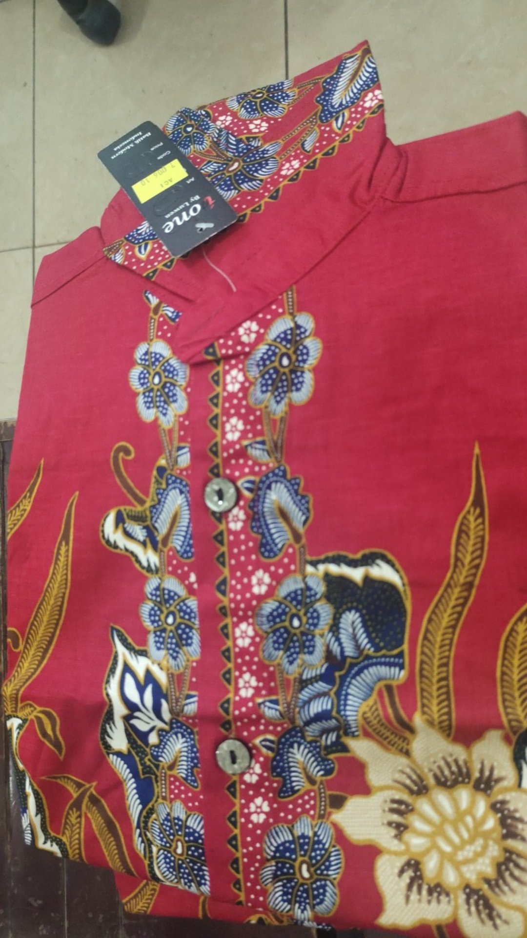 Dress/kemeja Batik Anak Aci Red/ Seragam Batik Anak