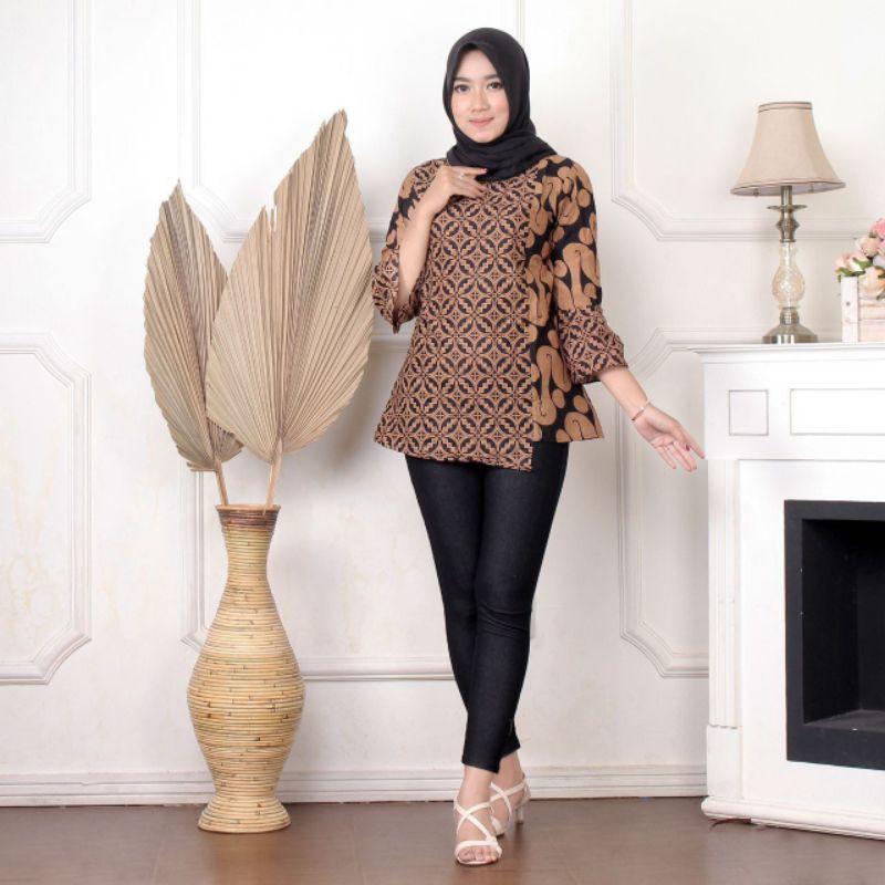 Atasan Batik Wanita PPBTK07 Modern Batik murah Cassual Atasanbatik Wanitabatik /Atasanwanita...-F