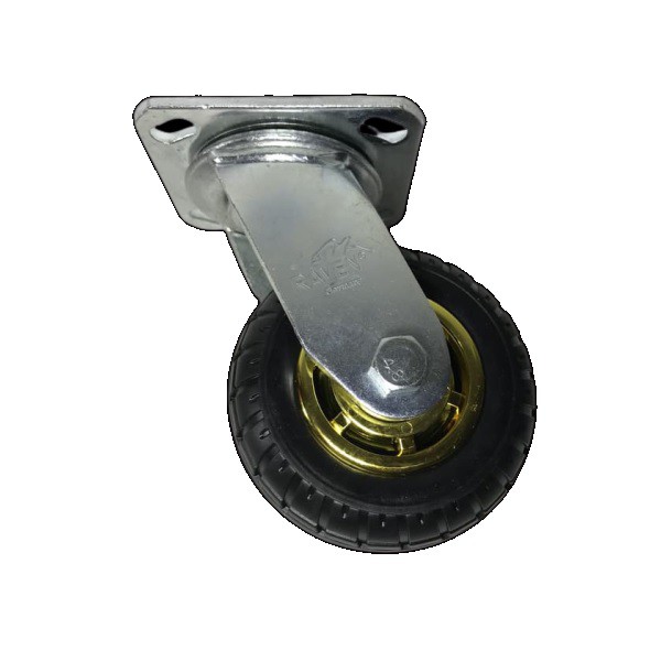 Roda Caster / Troli / Troly Karet Kembang Gold Core 5 Inch Hidup ( Putar ) RAVEN