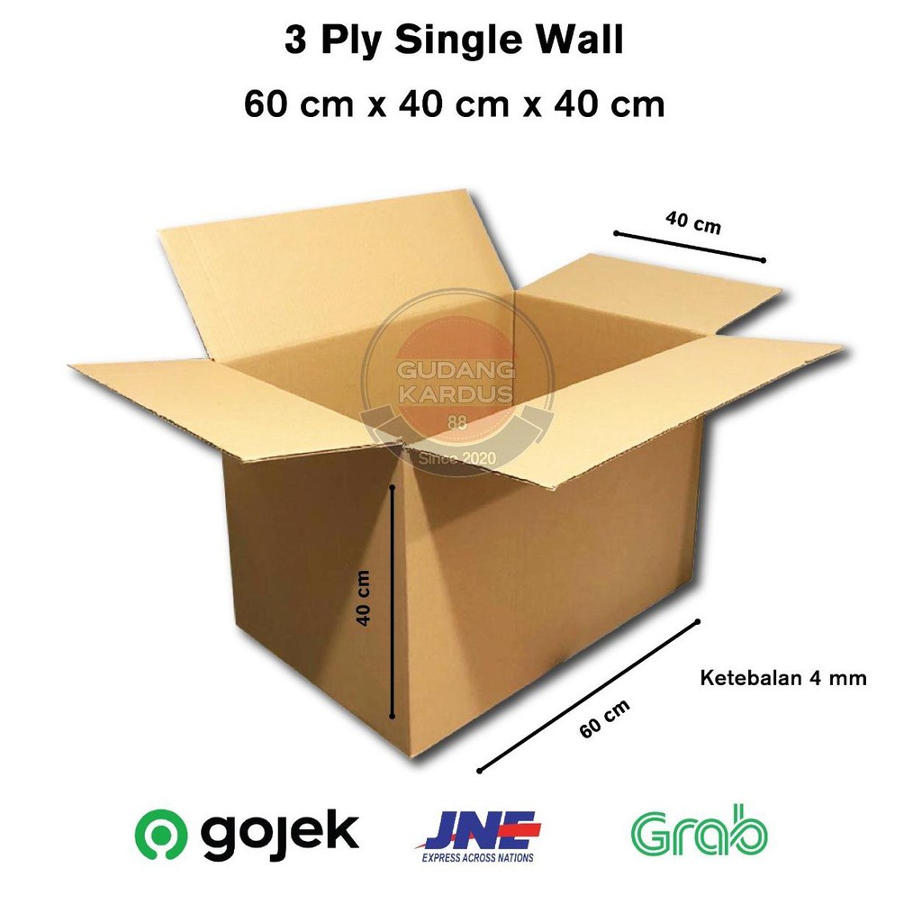 

Jn6> KARDUS KARTON BOX POLOS JUMBO BESAR UKURAN 60x40x40 CM(terupdate)uE8>