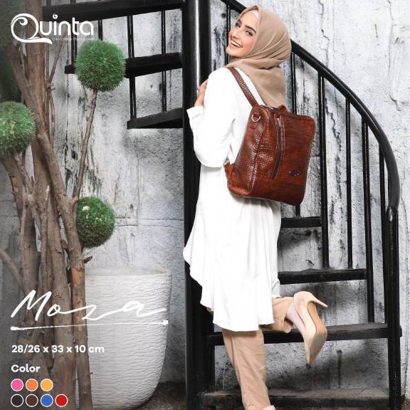 TAS RANSEL MOZA QUINTA MOZA 3 IN 1 TAS MODEL TAS BRANDED ORI TAS KEKINIAN TAS TERBARU CROCO QUINTA