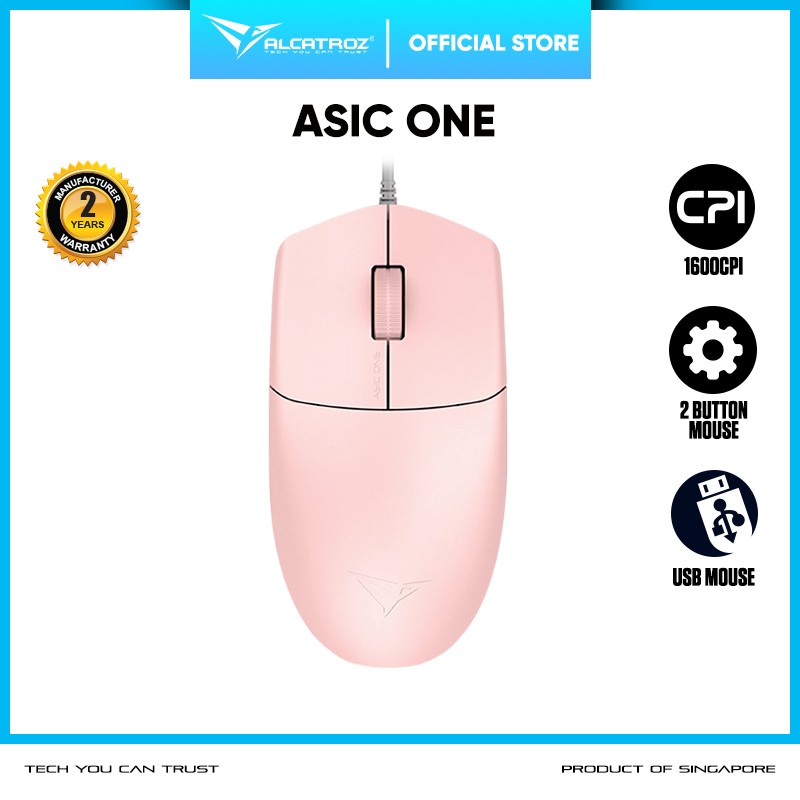 Mouse ALCATROZ ASIC ONE Wired USB 1600CPI - Alcatroz ASIC 1 Mouse