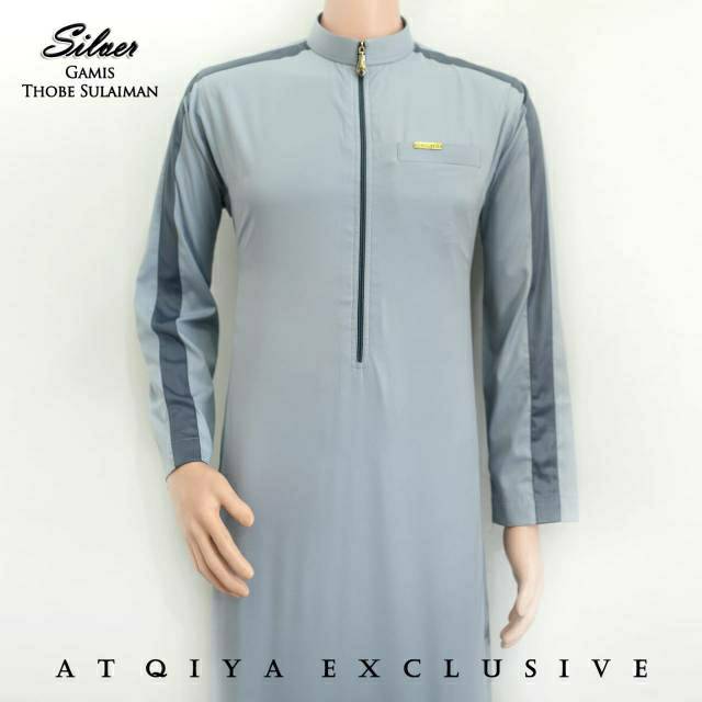Gamis Atqiya Thobe Sulaiman / Jubah Pria Atqiya / Jubah laki-laki / Gamis Slim Fit