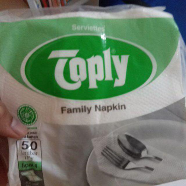 Tisu Toply Putih@50 Lembar .sepack 2 Bks