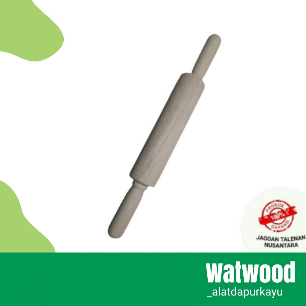 Roll Kue Rolling Pin Glenderan Roll Kayu - Pegangan Memutar