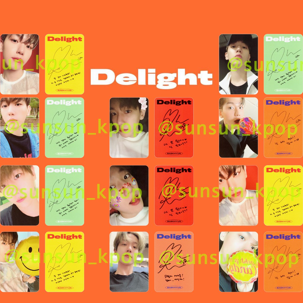 Unofficial Photocard exo Baekhyun Delight versi Cinnamon Mint Honey Chemistry dan kihno