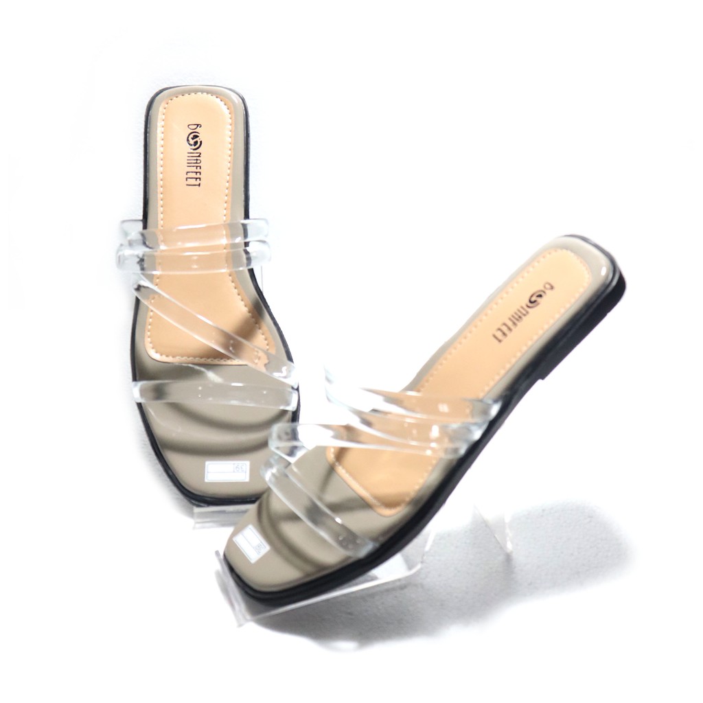 sbm_store - Bonafeet Sandals Wanita Flat Mika Jelly Transparan