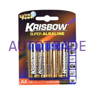 KRISBOW ALKALINE BATERAI UKURAN AA 4 PCS BATTERY ALKALINE BATERAI A2