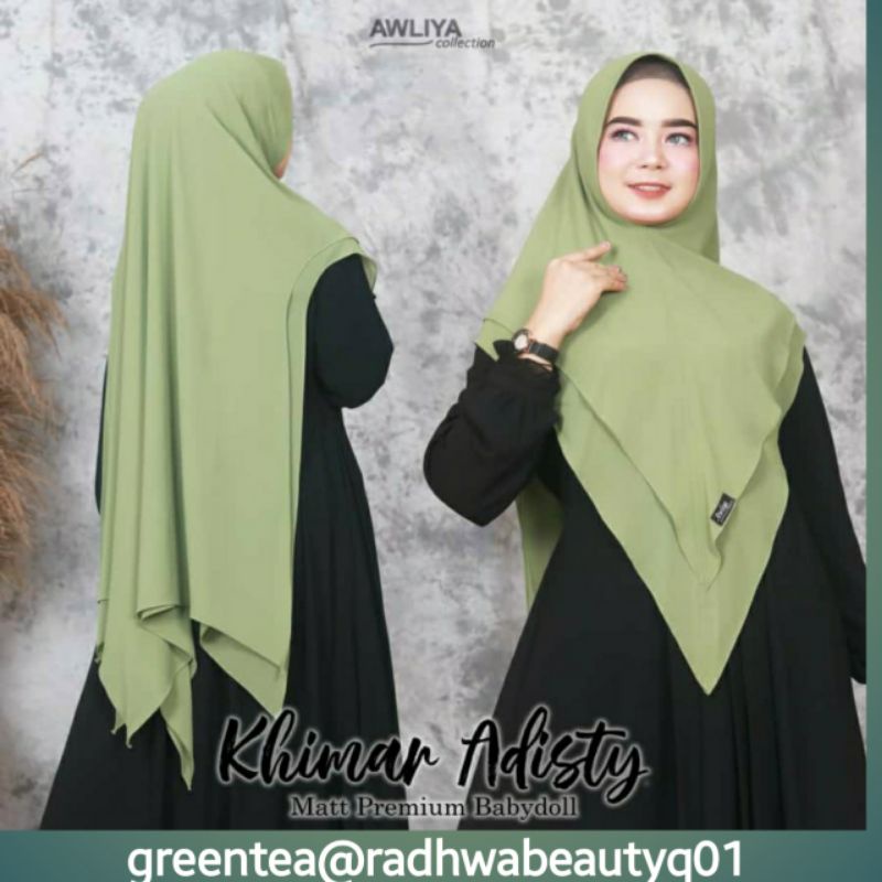 Khimar ADISTY 1 ORI AWLIYA HIJAB /ALIYAR COLLECTION cerutybabydoll JUMBO TERBARU TERLARIS