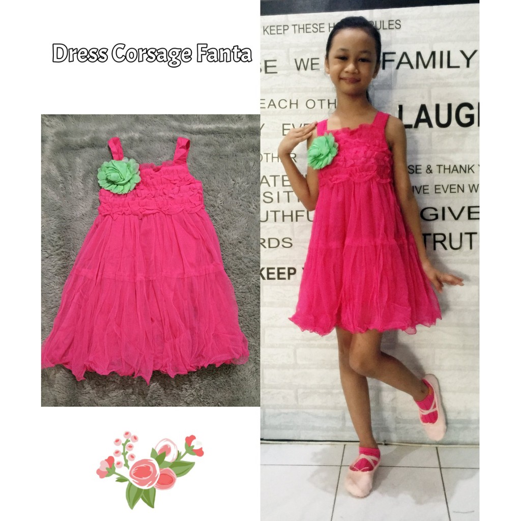 Dress Corsage Fanta 532 Party dress anak