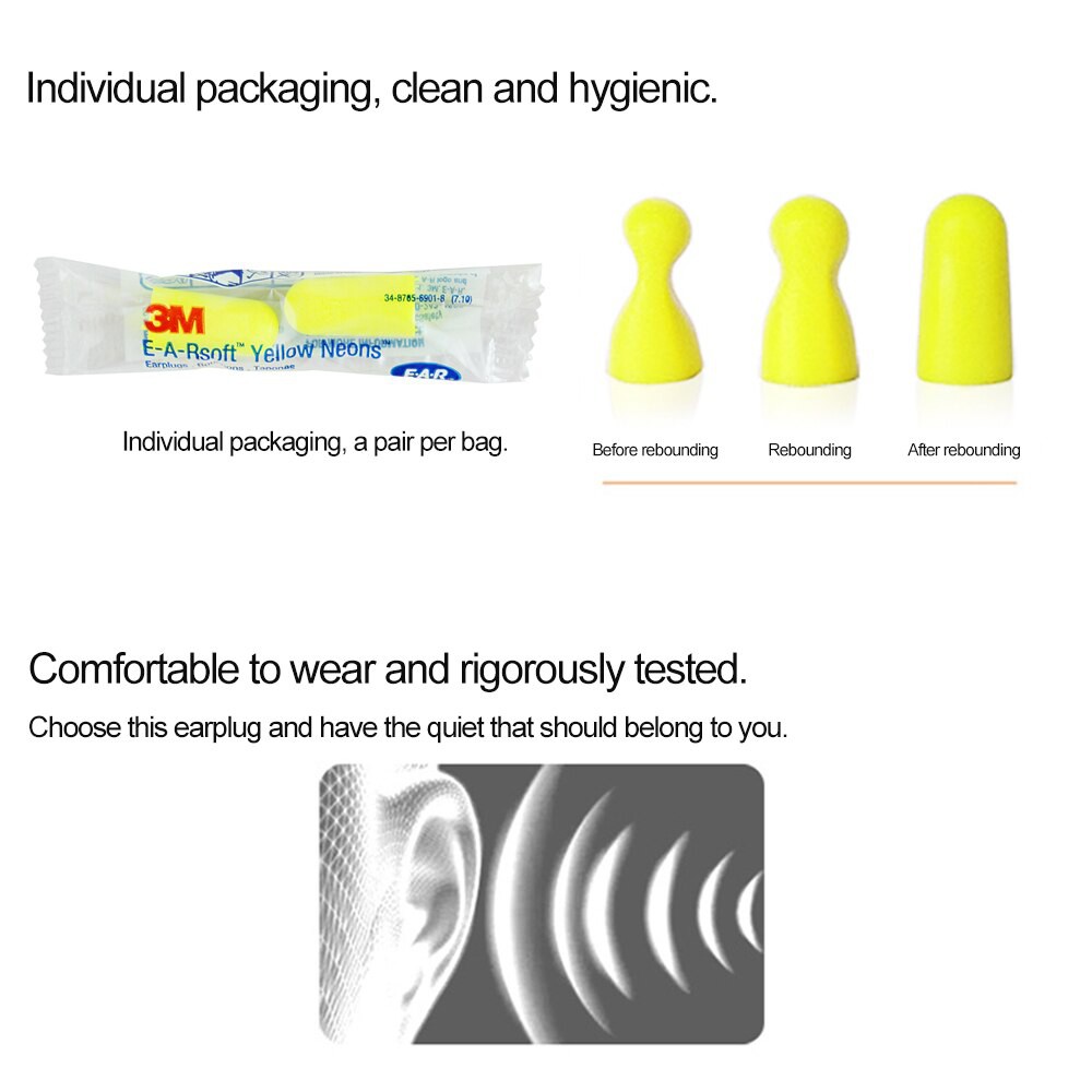 Penutup Telinga Professional anti-noise earplug sumbatan untuk Tidur anti bising ear Plug