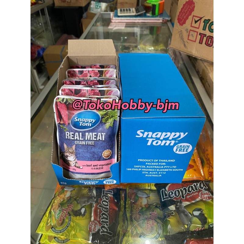 snappy tom pouch 1 PAK ISI 12 sachet 85gr - makanan basah kucing adult kitten cat wet food