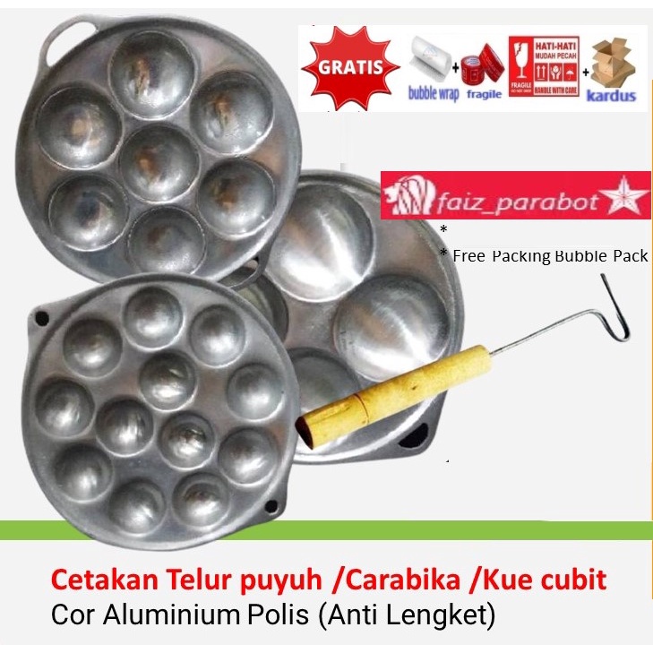 Serba Grosir Murah... Cetakan kue lumpur/telur goreng/surabi mini 4 lubang / carabika 4 lubang