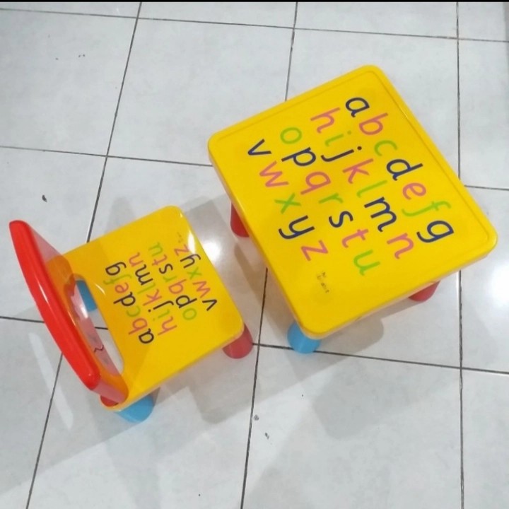 Meja Belajar Anak + Kursi Set 45X45cm UK L/1 set meja makan Kursi Anak