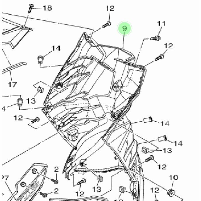 COVER KONTAK, LEGSHIELD XRIDE, X-RIDE 115 Original Yamaha