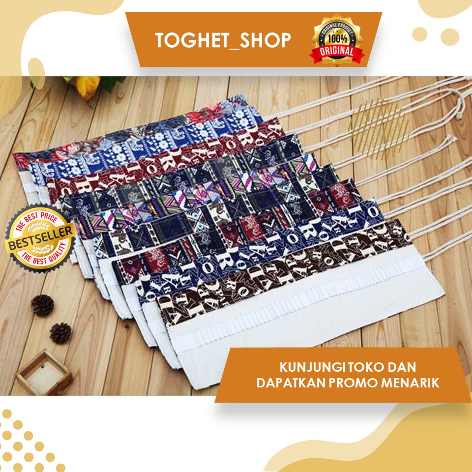 

Tas Pensil Gulung Canvas 48 Slot 20.5x60cm Tas Pensil Warna Desain Motif Artistik Dan Unik