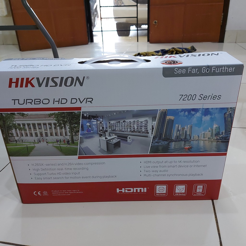 DVR HIKVISION 16 channel DS-7216HQHI-K1/E 5 MP 5MP resmi