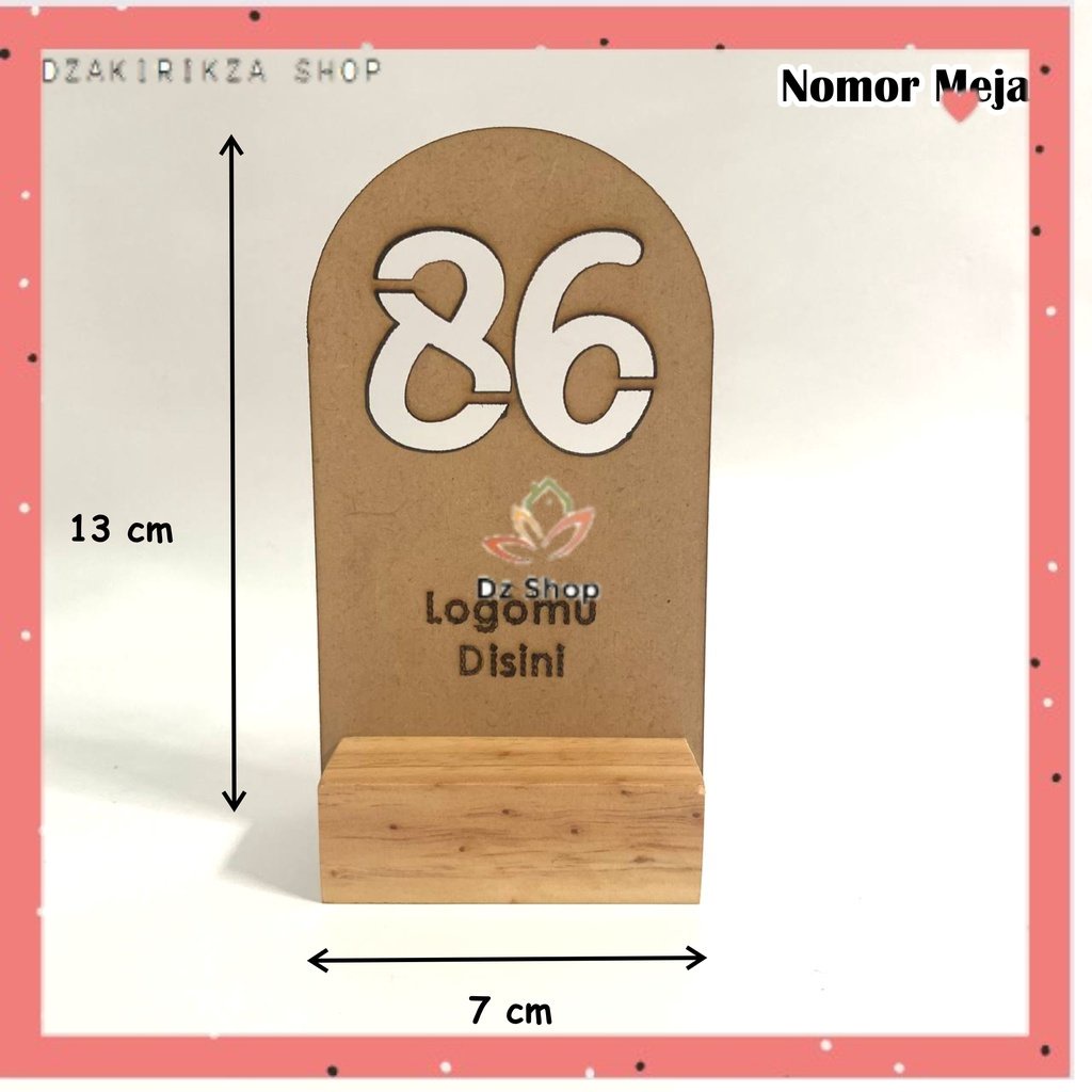 Nomor Meja Kayu Nomor Meja