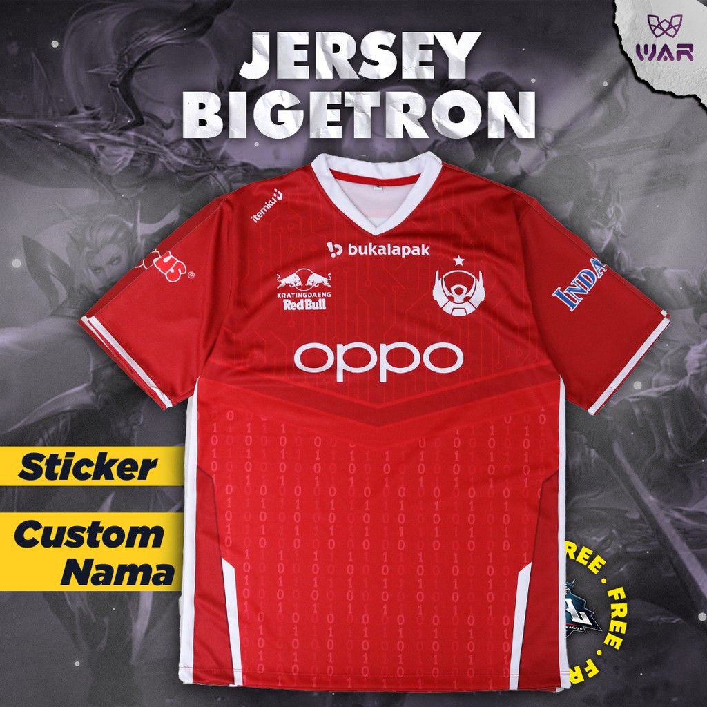 PO Jersey Esports Bigetron 2021 Terbaru MPL S8 Kaos Gaming Mobile Legend Free Fire Dewasa dan Anak