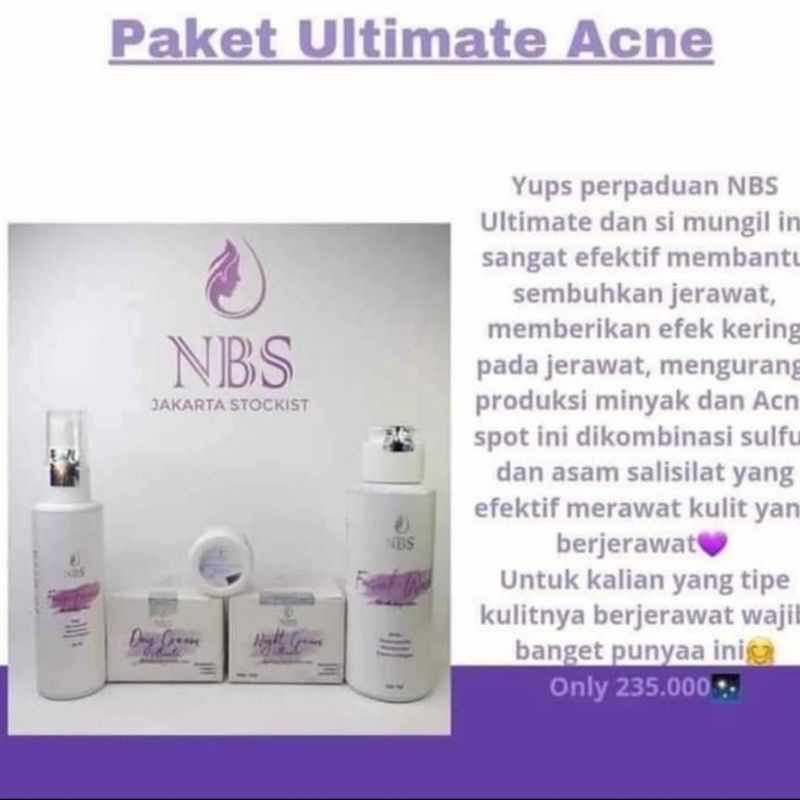 PAKET ULTIMATE ACNE NBS SKINCARE