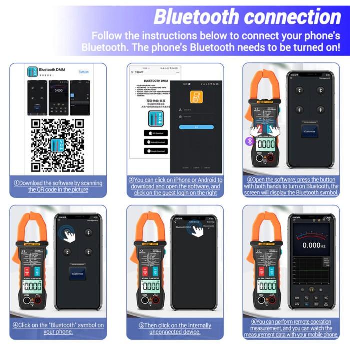 Tang Ampere Digital Bluetooth Multimeter Voltage Tester ANENG - ST207