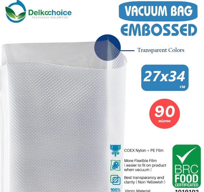 Plastik Vacuum / Vacum Bag Embossed / Plastik Vakum Makanan Embos - Delkochoice