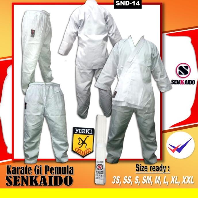 seragam baju karate pemula Senkaido tegi uniform judo aikido