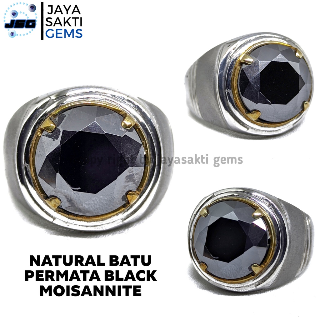 Natural Batu Permata Black Moisannite BM01