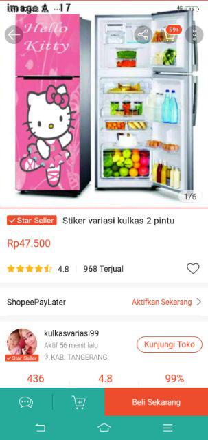 Stiker Variasi Kulkas 2 Pintu