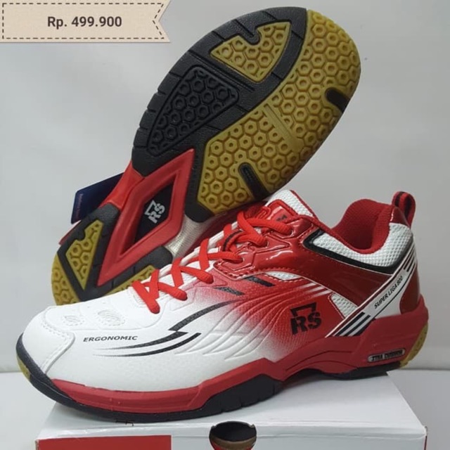 ORIGINAL RS Super Liga 800 Red Black Sepatu Badminton